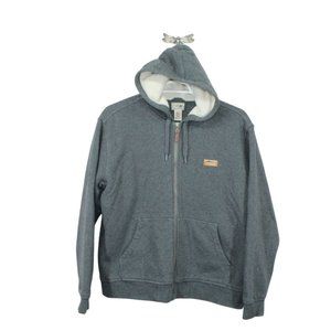 LL Bean Katahdin Iron Works Hooded Sweatshirt Fleece Lined Gray Size L